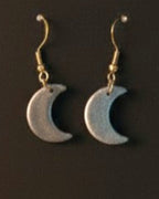 Gold Celestial Moon Earrings - Crescent Moon Drop Earrings